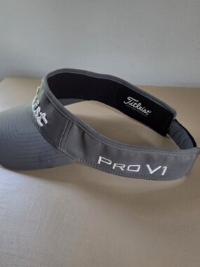 Titleist Tour Performance Golf Visor Hat Gray Adjustable Pro V1 FJ Men's